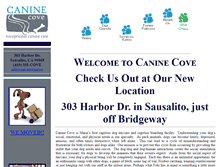 Tablet Screenshot of caninecove.com